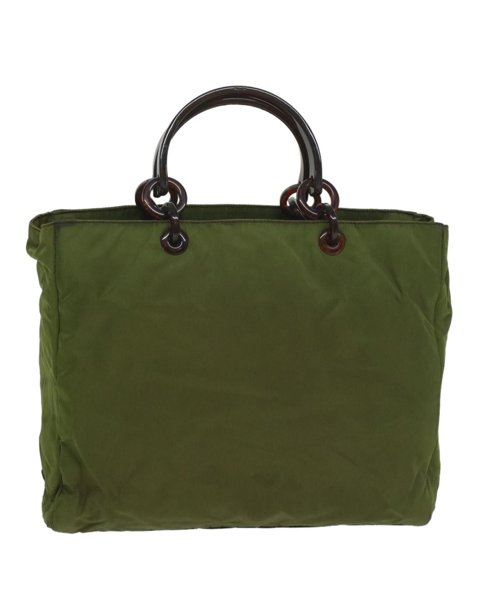image of Prada Green Nylon Handbag, Women's