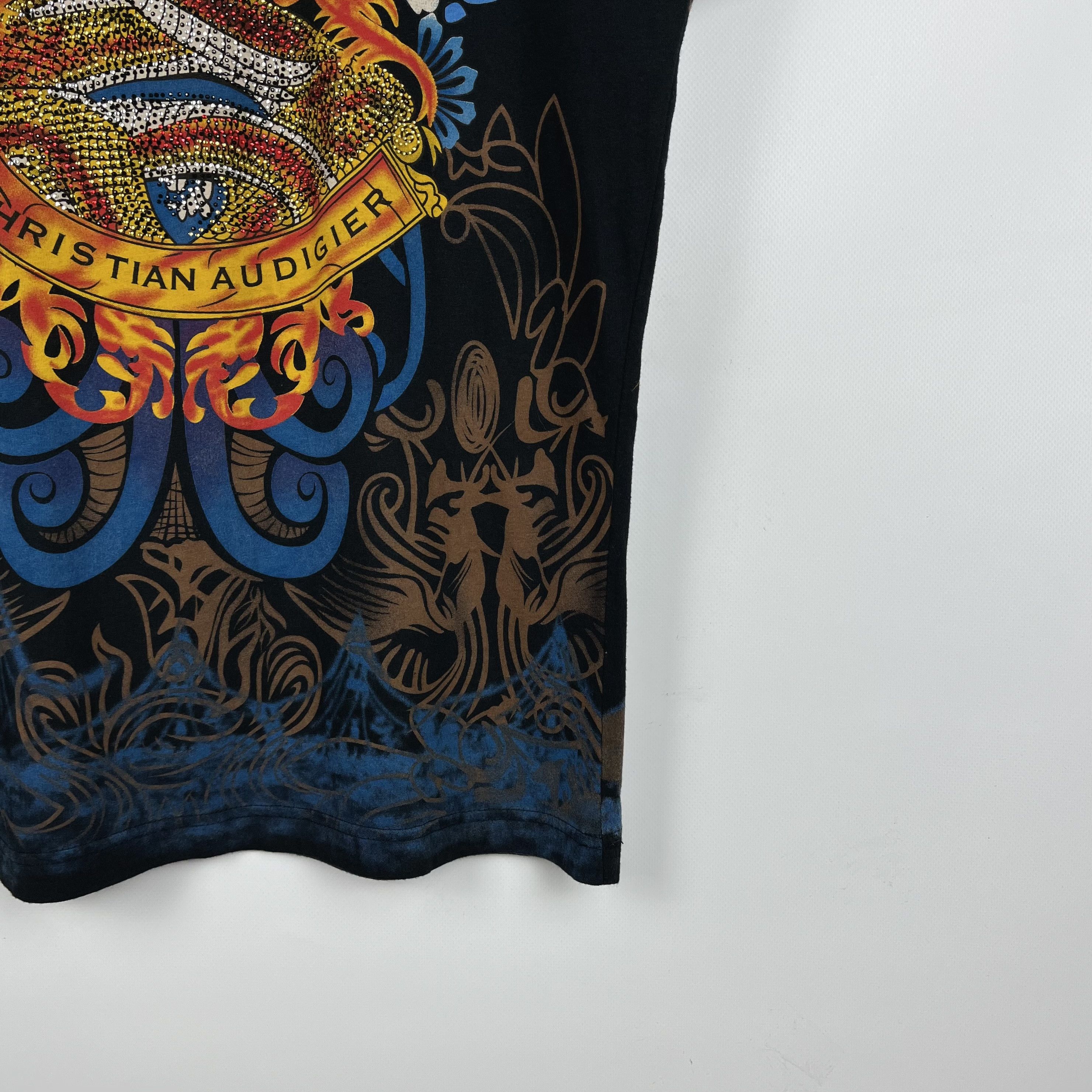 Christian Audigier Vintage Christian Audigier All Over Print Y2K T Shirt 00’s Size US L / EU 52-54 / 3 - 3 Thumbnail