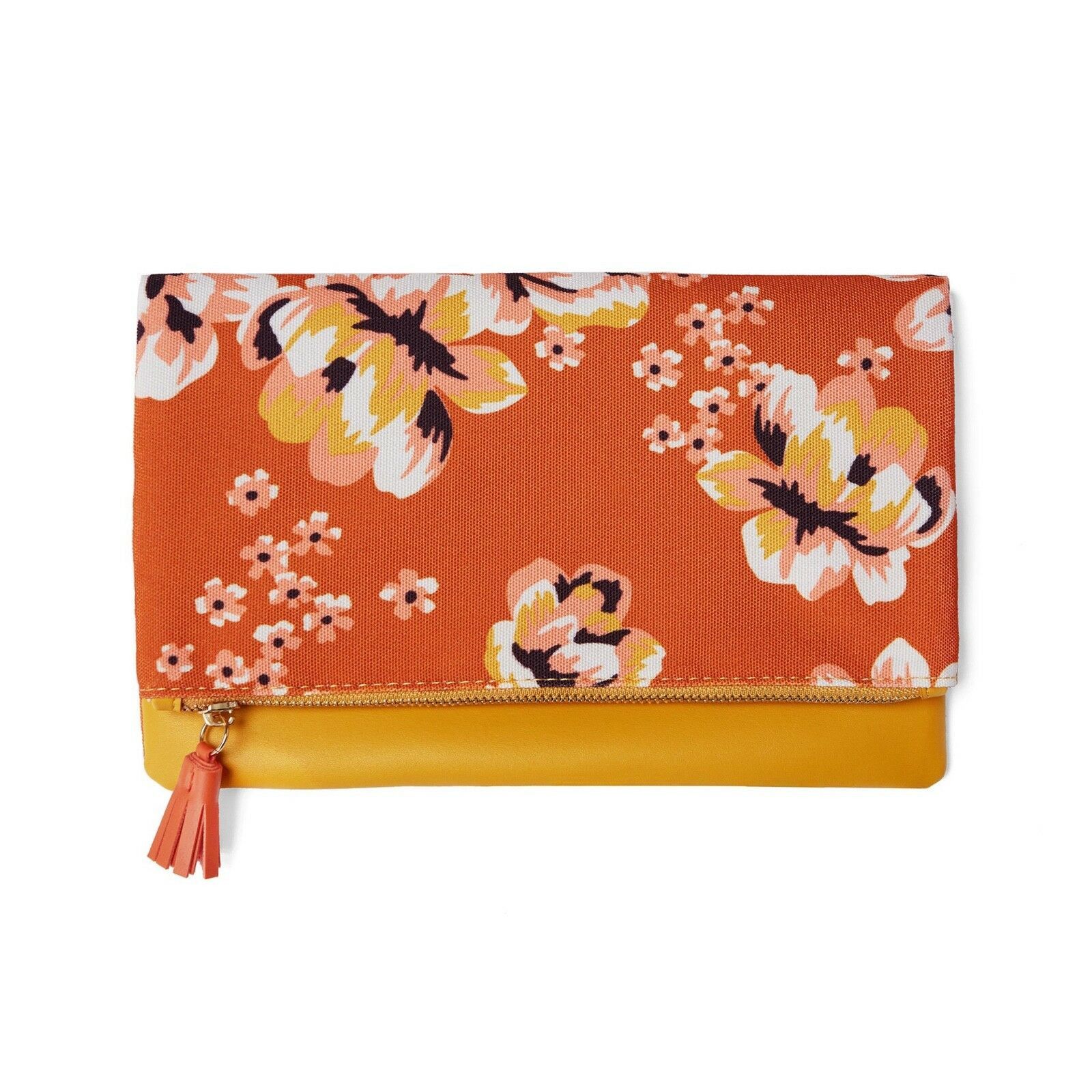 Other Rachel Pally Zahara Reversible Clutch Purse Orange Floral Size ONE SIZE - 1 Thumbnail