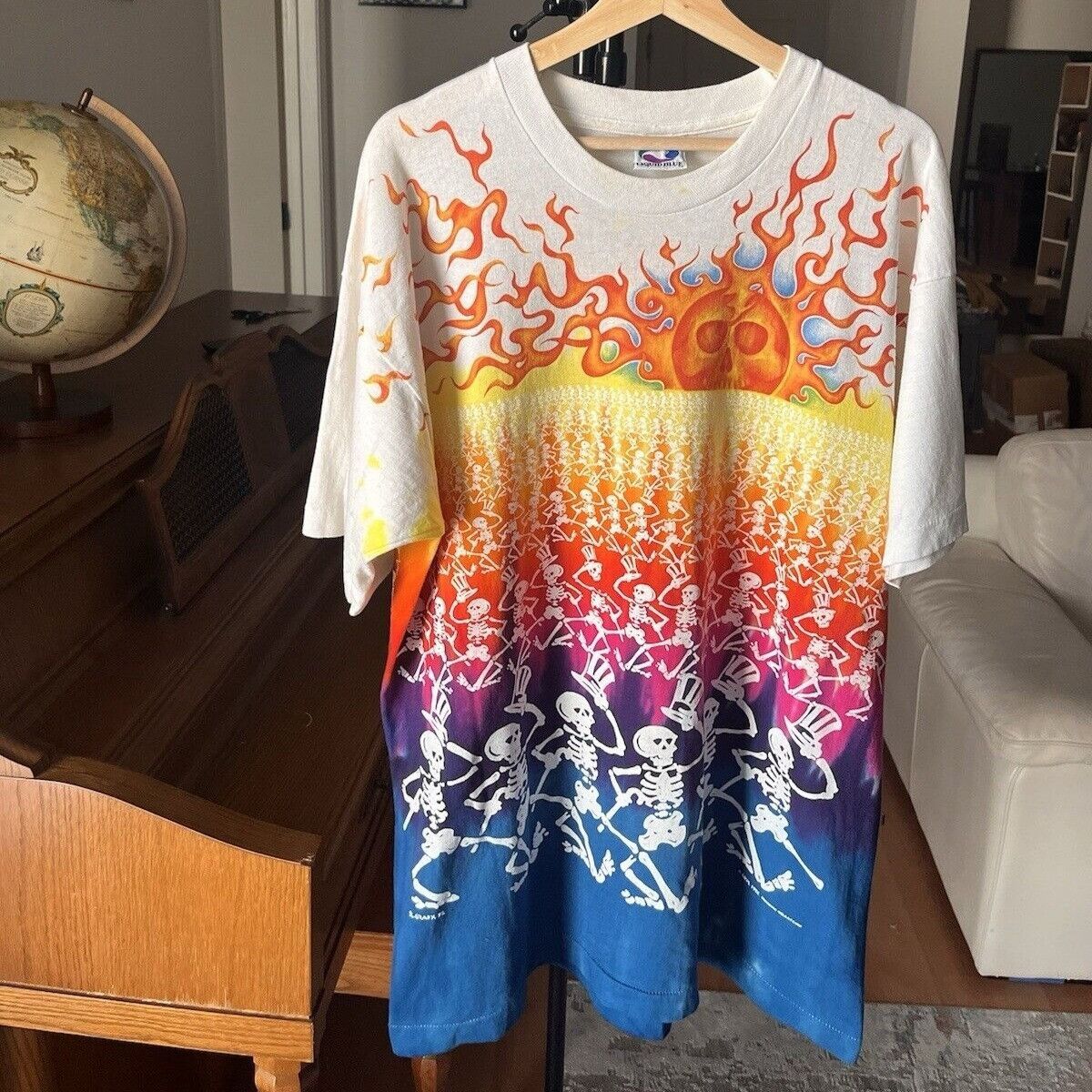Grateful Dead × Liquid Blue GRATEFUL DEAD VINTAGE 1990S SINGLE STITCH AOP TIE DYE SHIRT Size US XL / EU 56 / 4 - 1 Thumbnail
