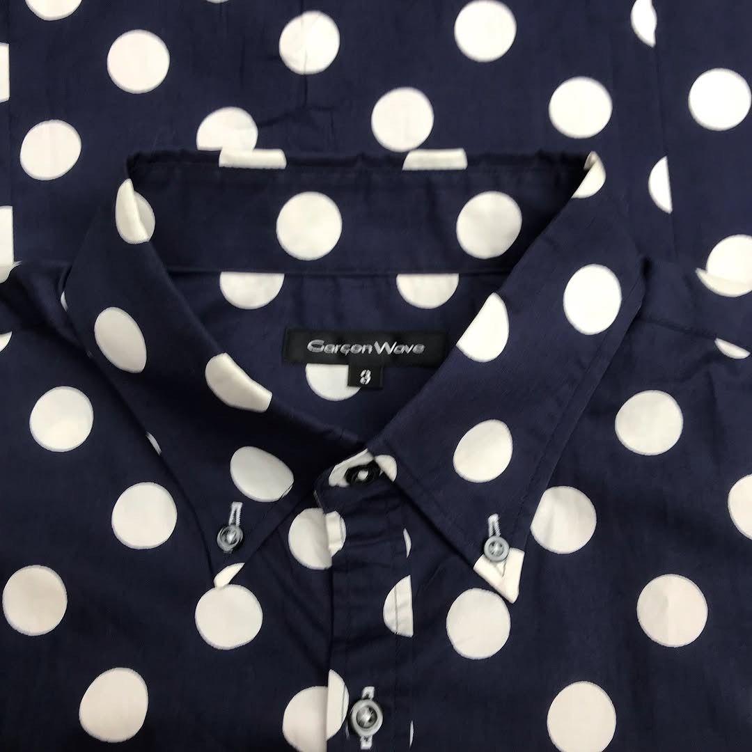 Issey Miyake × Japanese Brand × Vintage Garcon Wave japan polkadot pop art long sleeves shirt Size US M / EU 48-50 / 2 - 3 Thumbnail