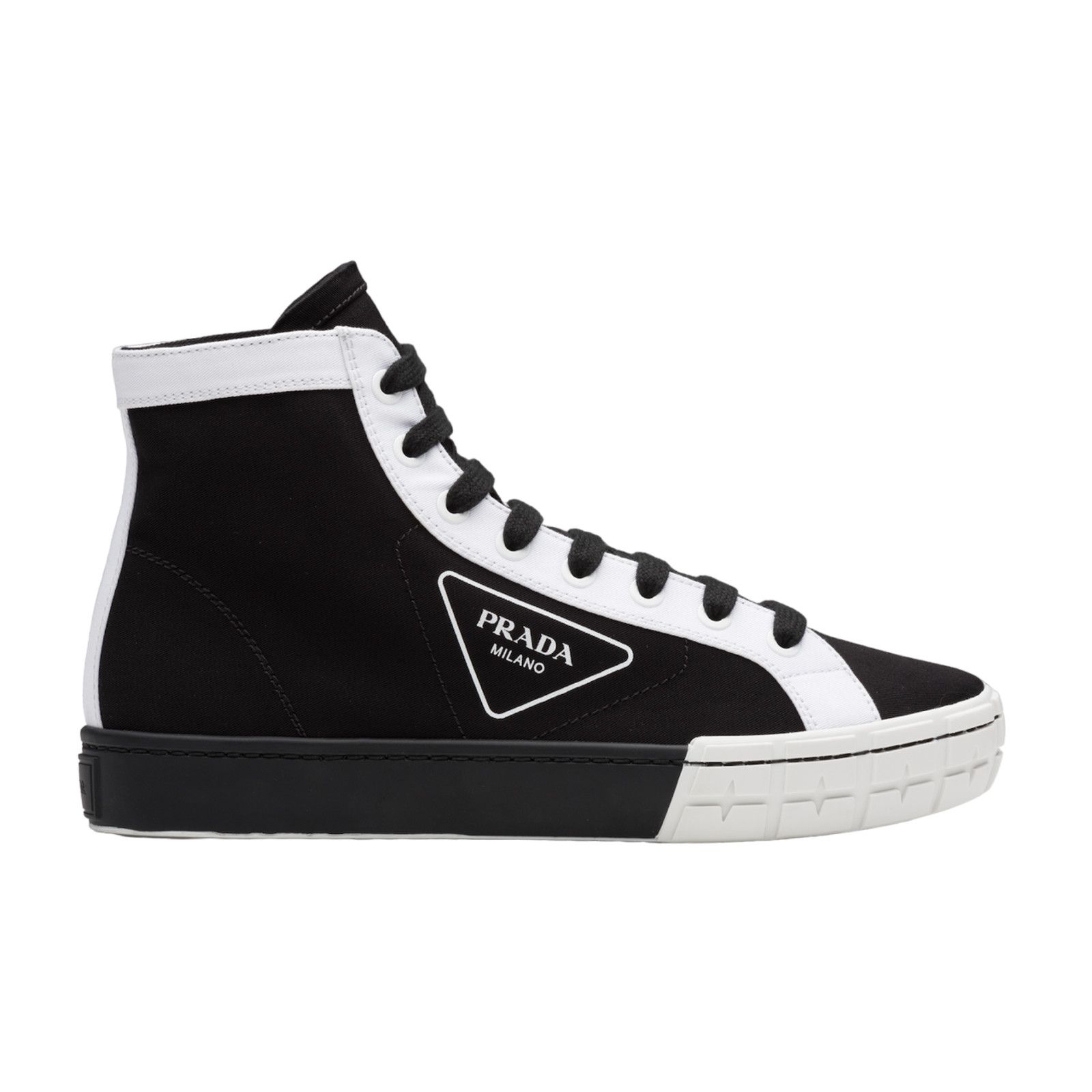 Prada Prada Mens Wheel Black White Logo Flat Size US 8 / EU 41 - 1 Thumbnail