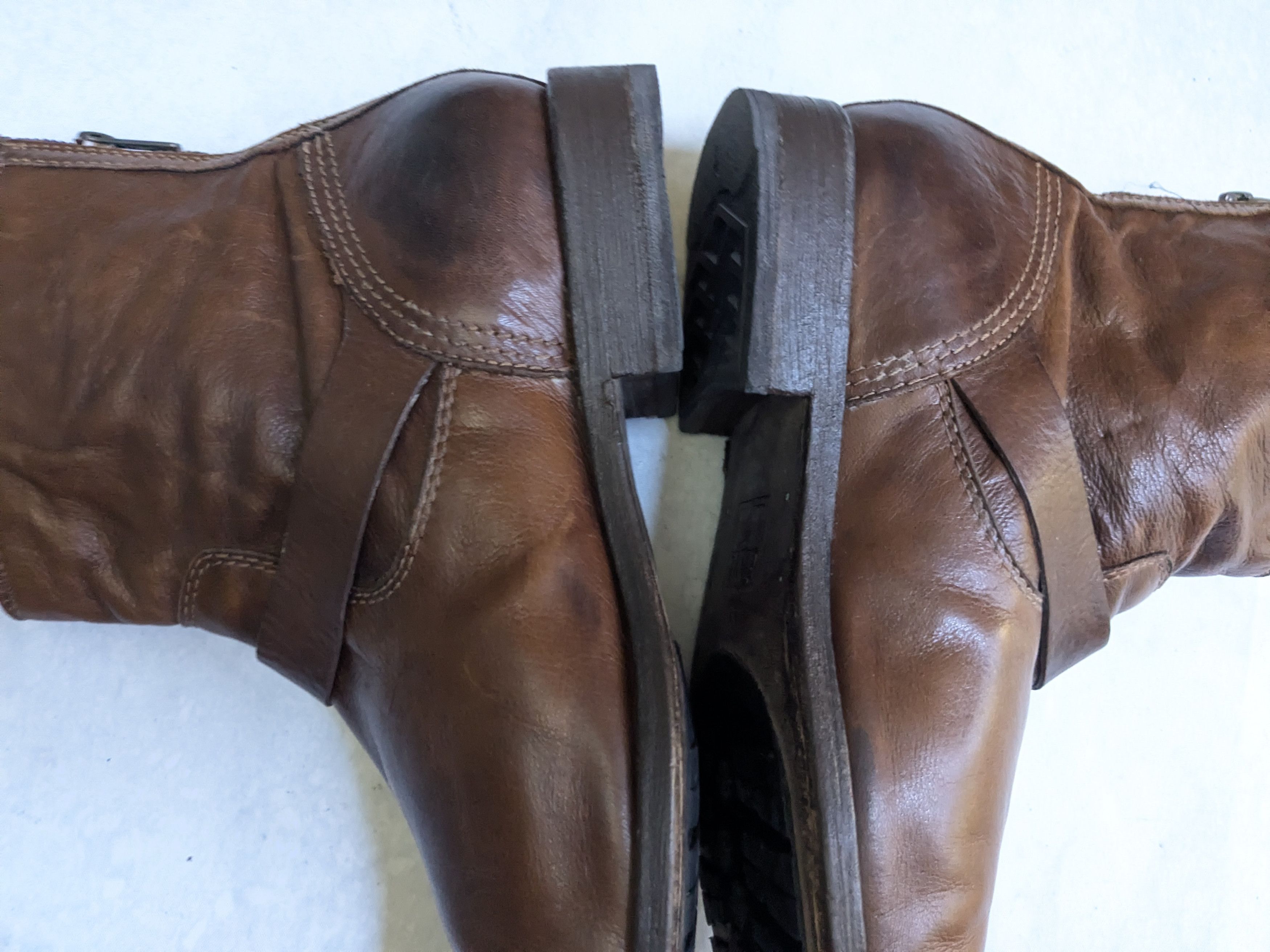Frye Frye Engineer Boots Brown 12 D Leather Buckle Strap Size US 12 / EU 45 - 14 Thumbnail