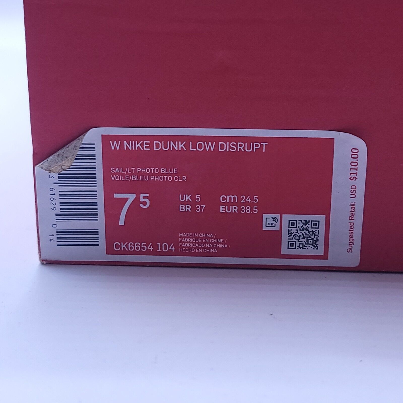 Nike Nike Dunk Low Disrupt Athletic Shoe Womens 7.5 CK6654-104 Size US 7.5 / IT 37.5 - 10 Thumbnail