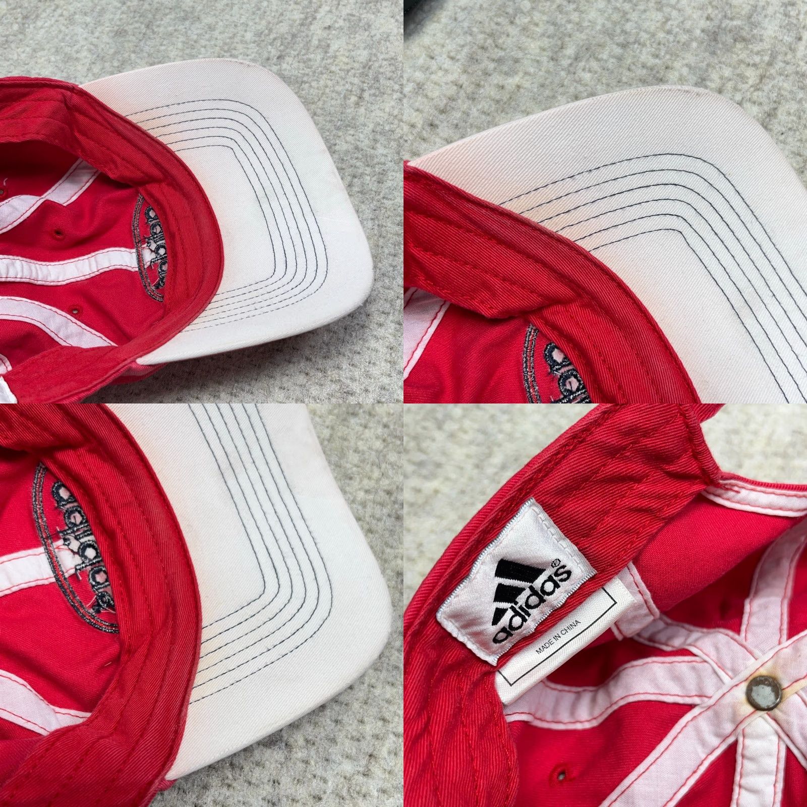 Adidas VINTAGE adidas Hat Cap Red Twill Baseball Cap Adult One Size Adjustable Strap Back Faded Spellout Golf Twill Size ONE SIZE - 8 Thumbnail