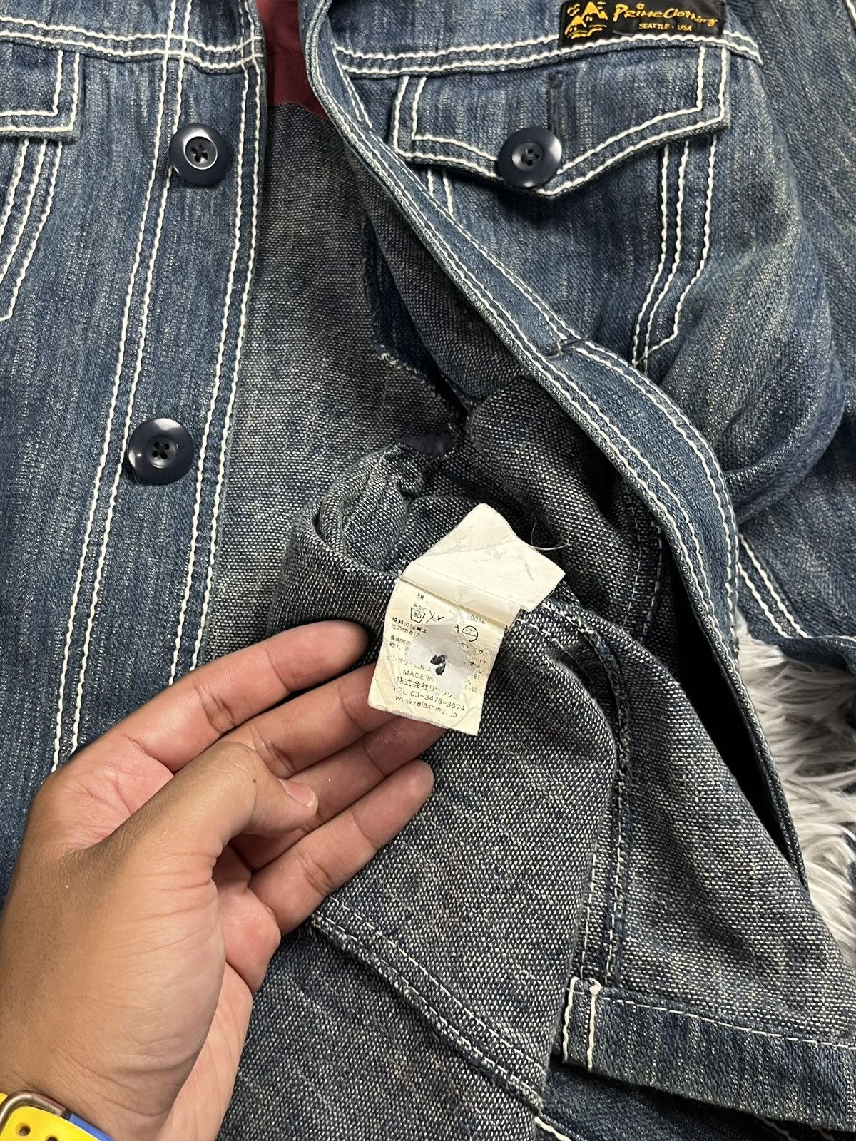 Vintage Vintage Prime Clothing Jacket Denim Size US L / EU 52-54 / 3 - 7 Thumbnail