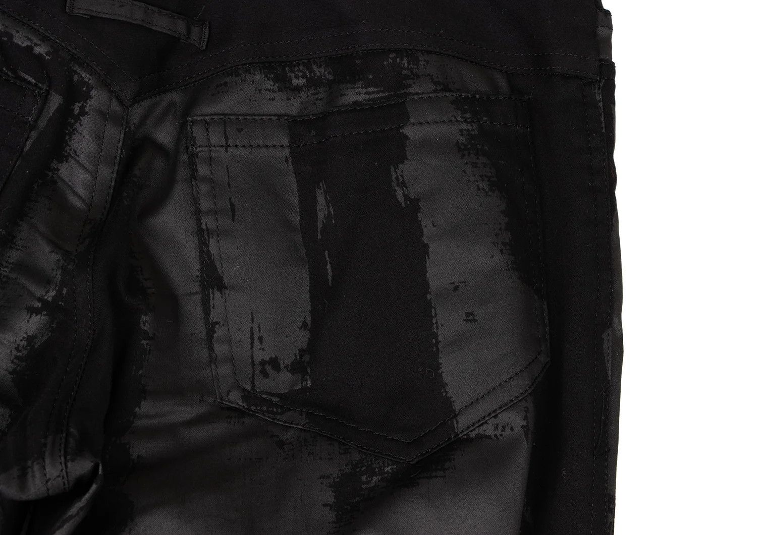 Coated Cotton Stretch Pants in Black Size 46