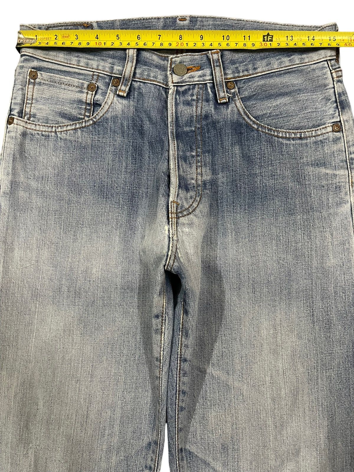 Uniqlo Vintage Japanese Uniqlo Blue Wash Distressed Baggy Jeans Size US 30 / EU 46 - 11 Thumbnail