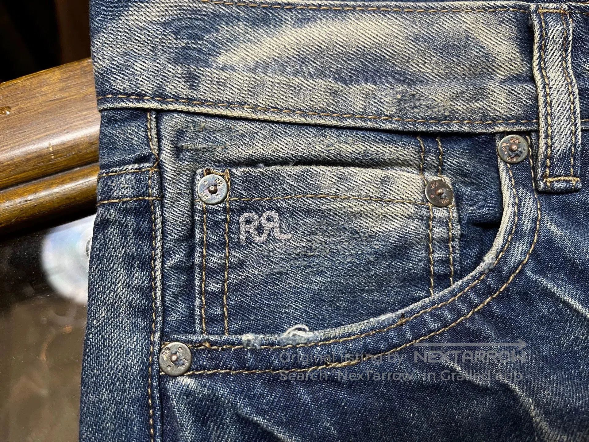 RRL Ralph Lauren distressed double RL jeans by Ralph Lauren. Size US 30 / EU 46 - 4 Thumbnail