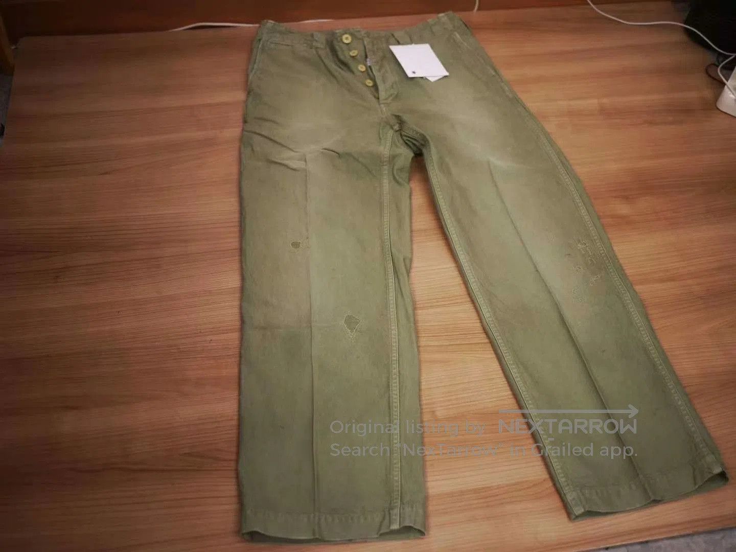 Visvim VISVIM Wide Chino Pants Green. Size US 28 / EU 44 - 2 Thumbnail
