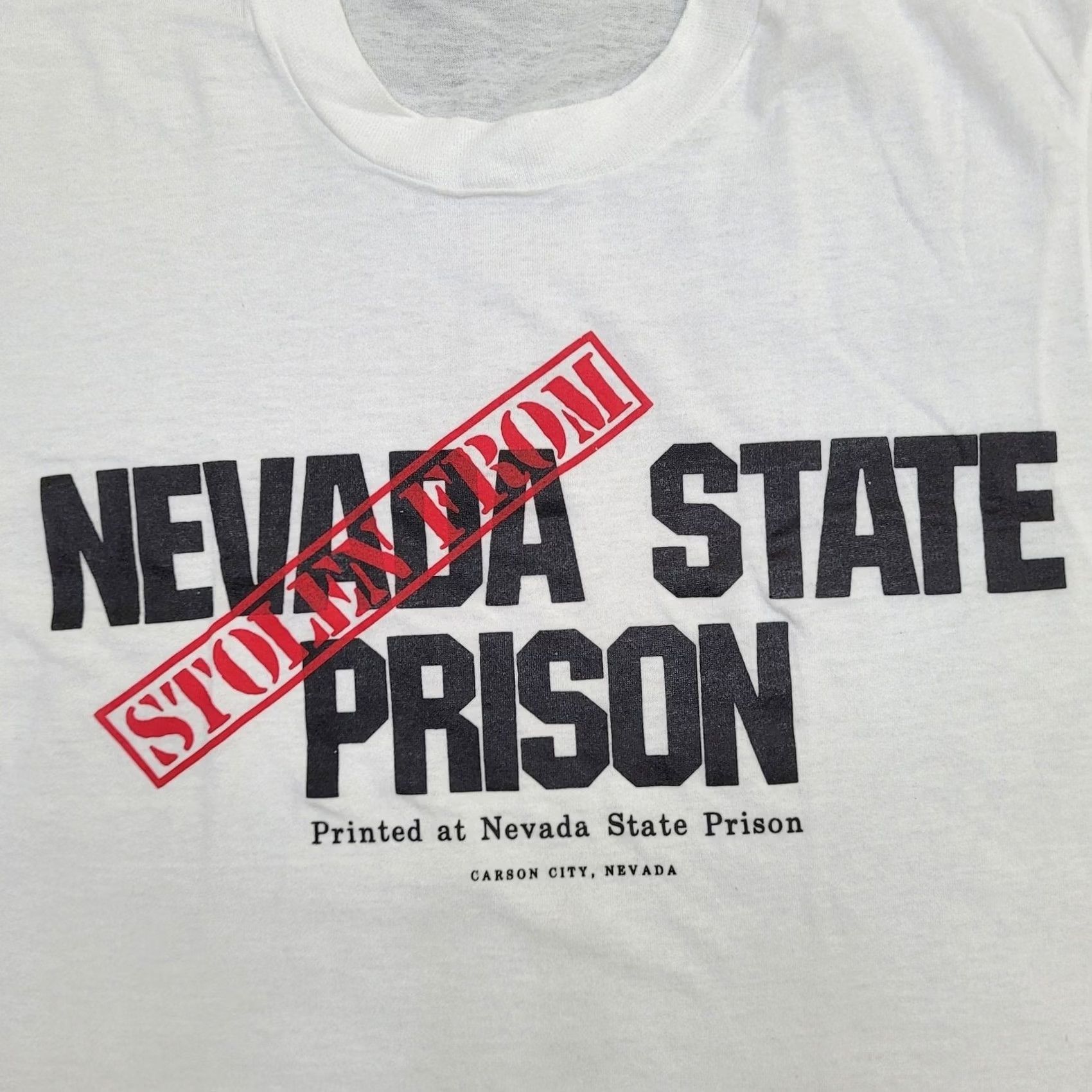 Vintage VINTAGE 80s Funny Prison Shirt Womens XS/S White Shirt Graphic Tee Pop Humor USA Screen Stars Size S / US 4 / IT 40 - 5 Thumbnail