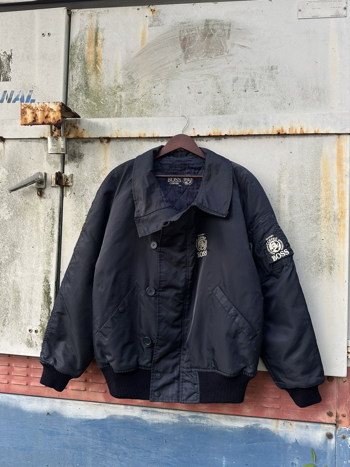 Vintage 👹Vintage Suntory Boss Coffee Bomber Jacket Size US L / EU 52-54 / 3 - 1 Thumbnail