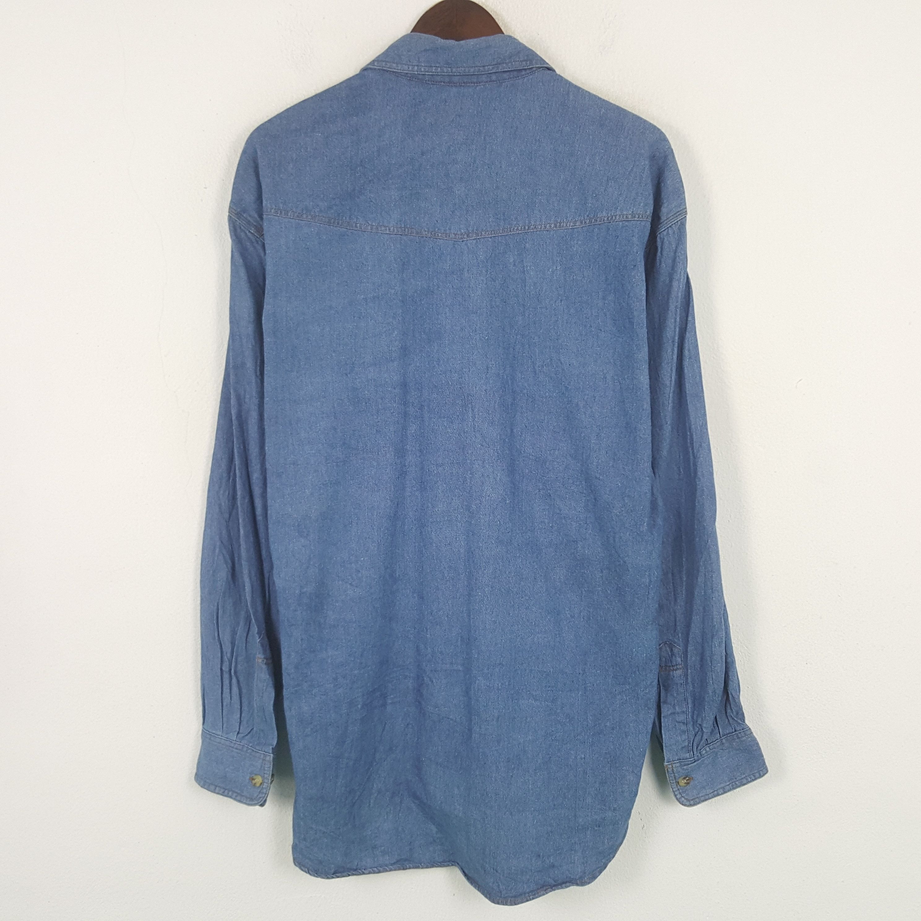 Stone Island Vintage Stone Island Garment Denim Button Up Shirt Size US M / EU 48-50 / 2 - 3 Thumbnail