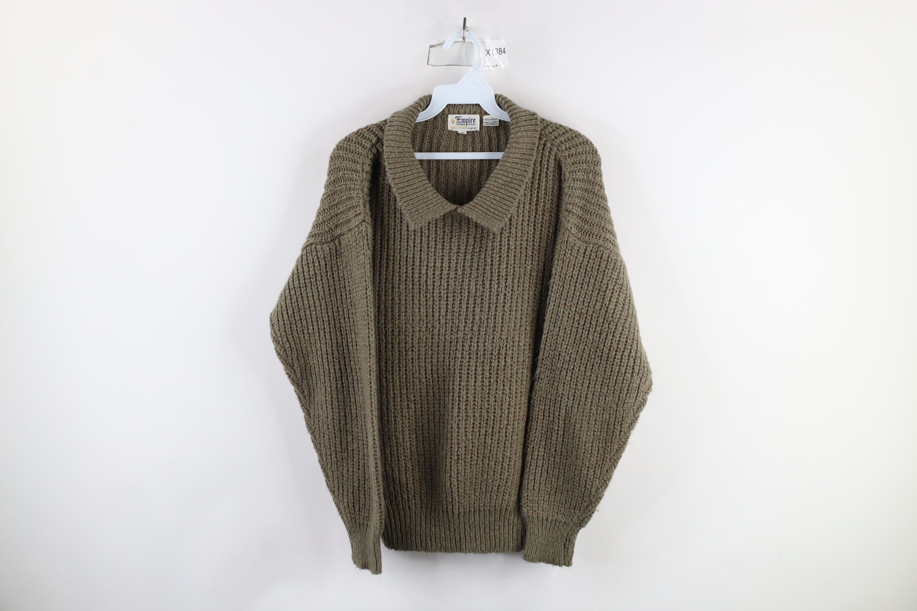 Vintage Vintage 70s Streetwear Chunky Ribbed Knit Collared Sweater Size US M / EU 48-50 / 2 - 1 Thumbnail