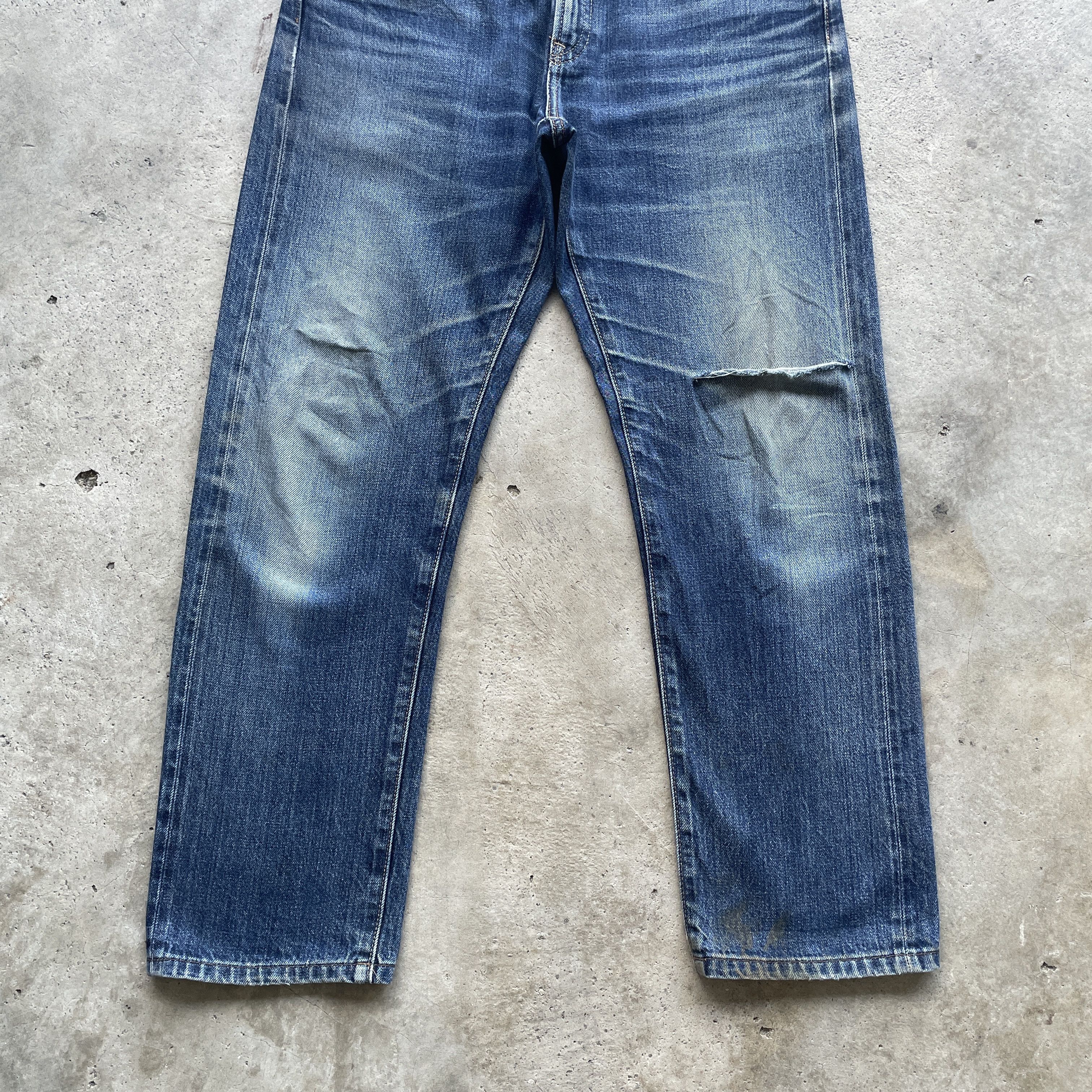 Japanese Brand VINTAGE JAPANESE DISTRESSED FADED REDLINE JEANS PANTS W31 Size US 31 - 4 Thumbnail