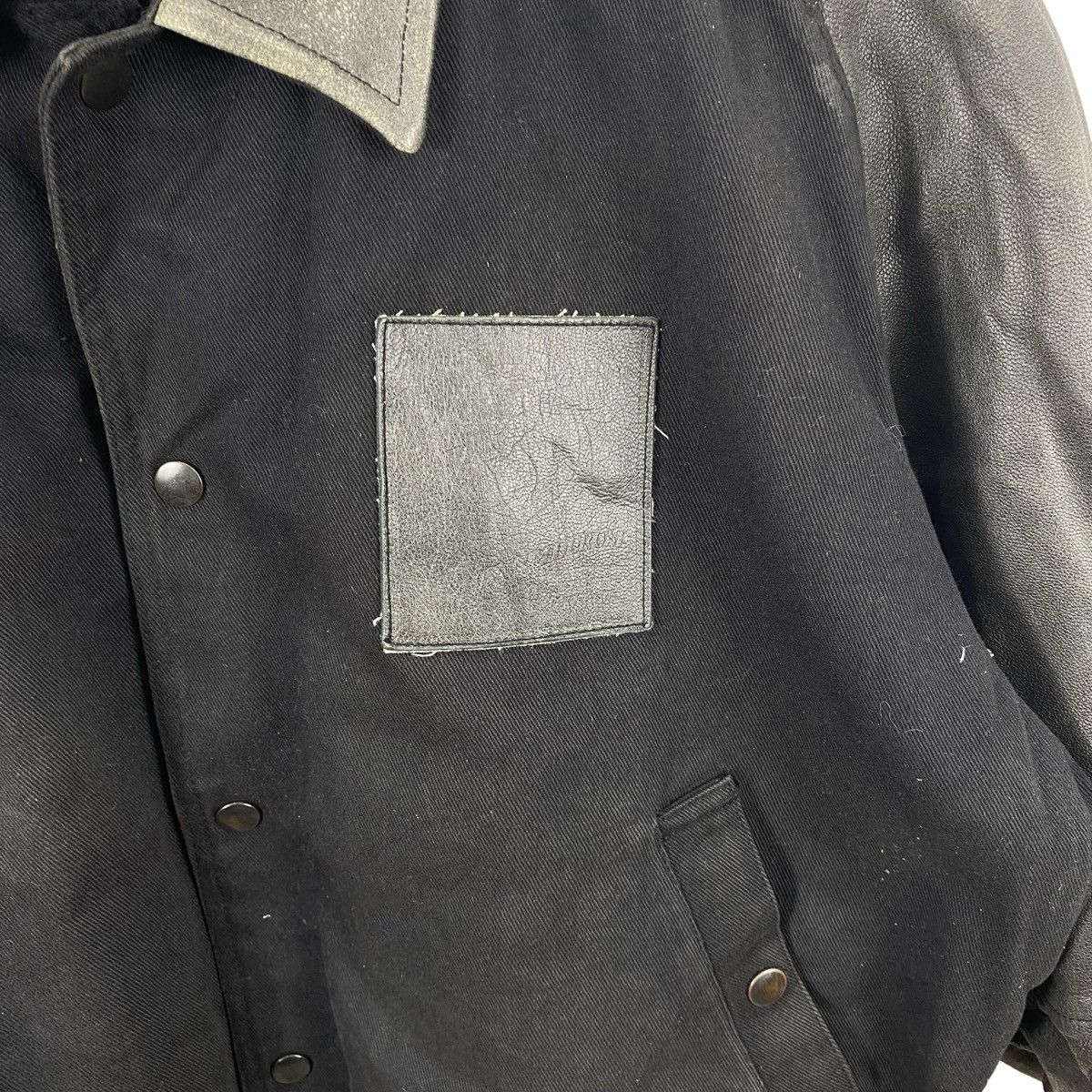 Vintage Vintage M.E.N.C Melrose Leather Sleeve Varsity Bomber Size US L / EU 52-54 / 3 - 7 Thumbnail