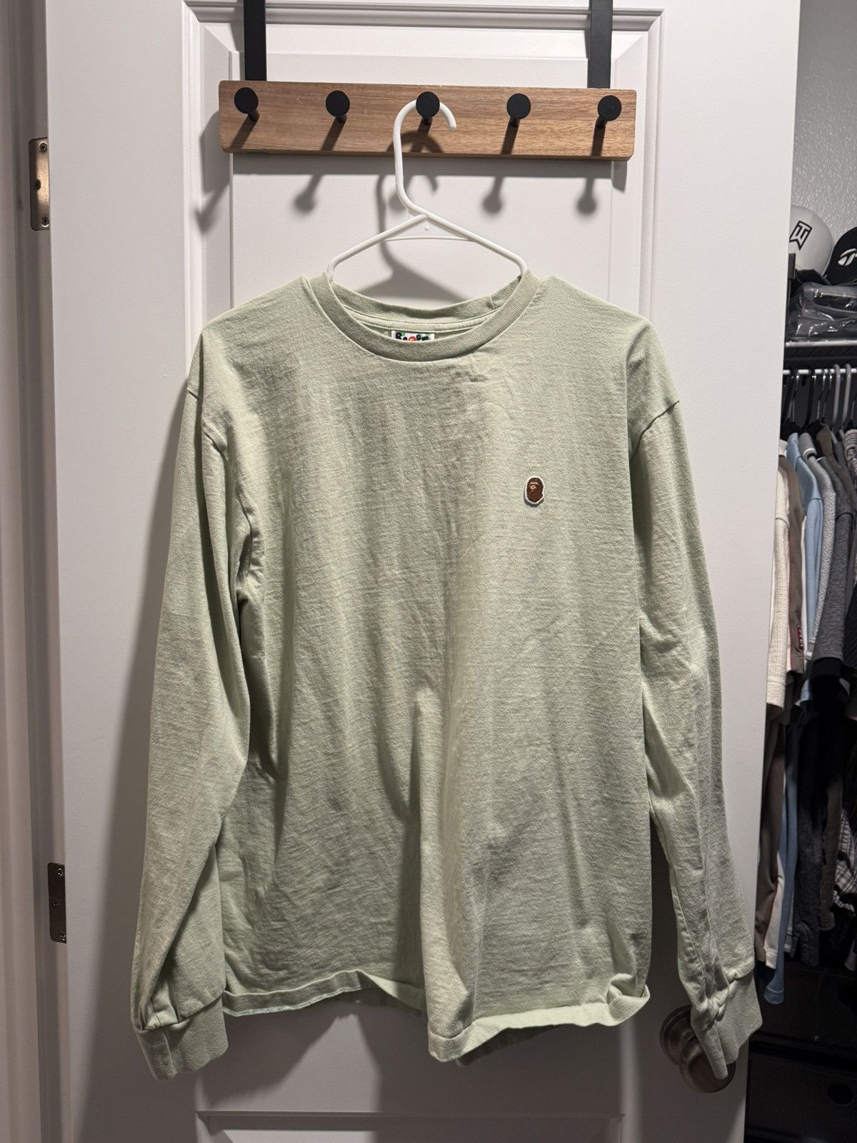 Bape Green Bape Long Sleeve Size US XL / EU 56 / 4 - 1 Thumbnail