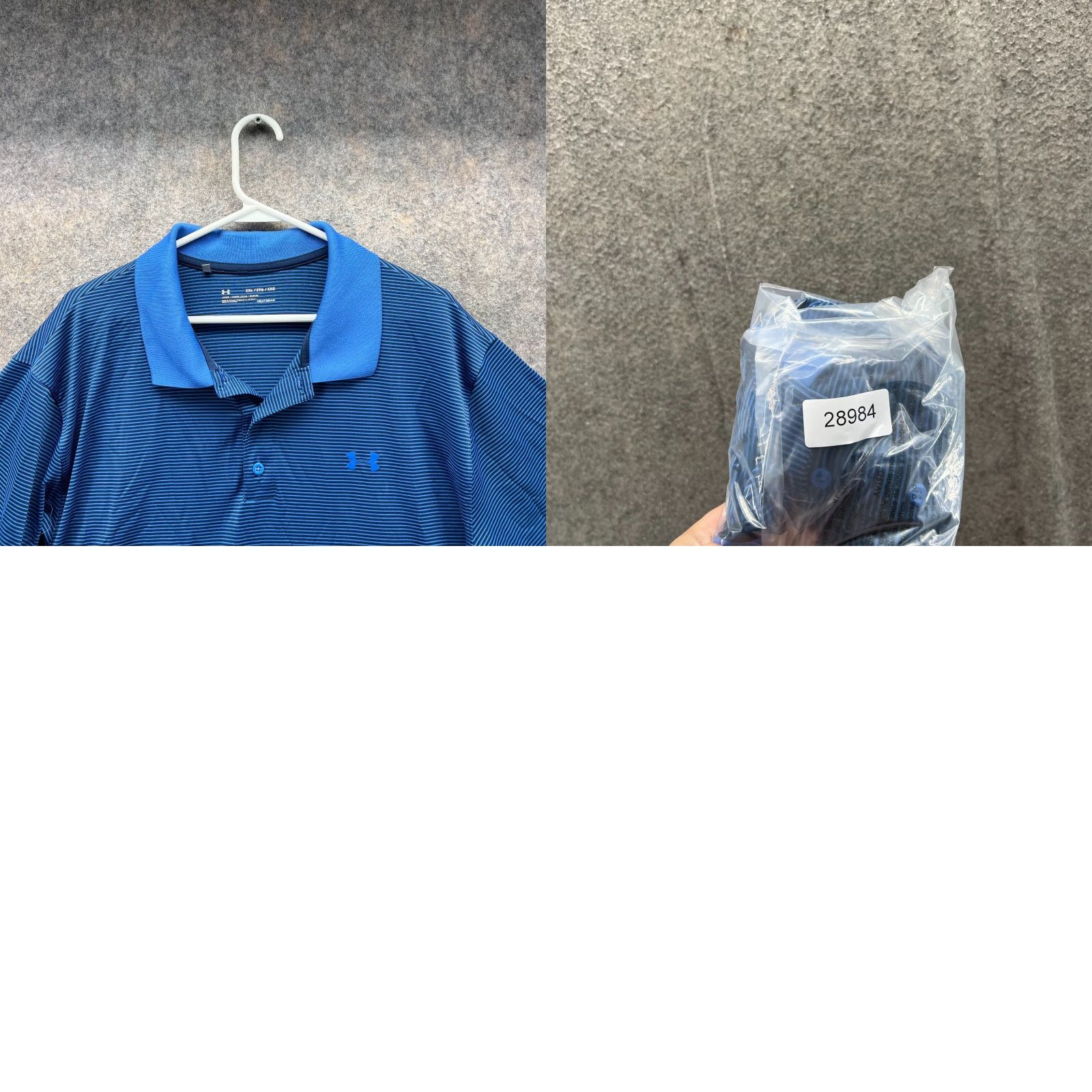 Under Armour Under Armour Polo Shirt Men 2XL Blue Stripes HeatGear Golf UA Polo Shirt Shorts Sleeve Casual Mens Size US XXL / EU 58 / 5 - 9 Thumbnail
