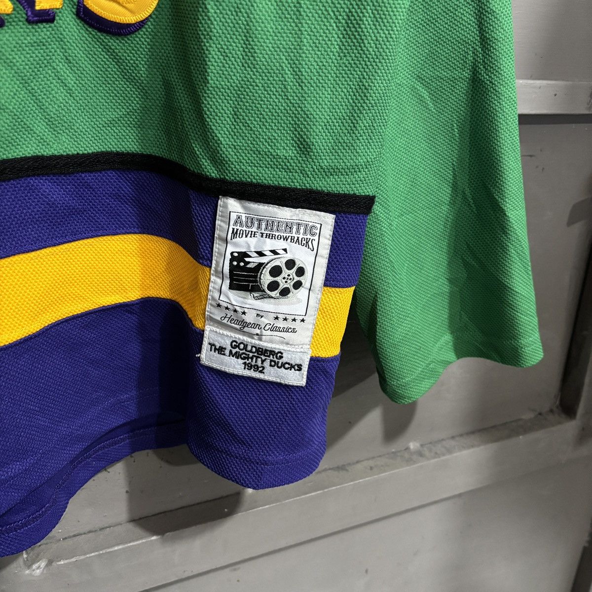 Japanese Brand GOLDBERG From The Mighty Ducks Movie Jersey Hockey Jersey Size US XL / EU 56 / 4 - 6 Thumbnail