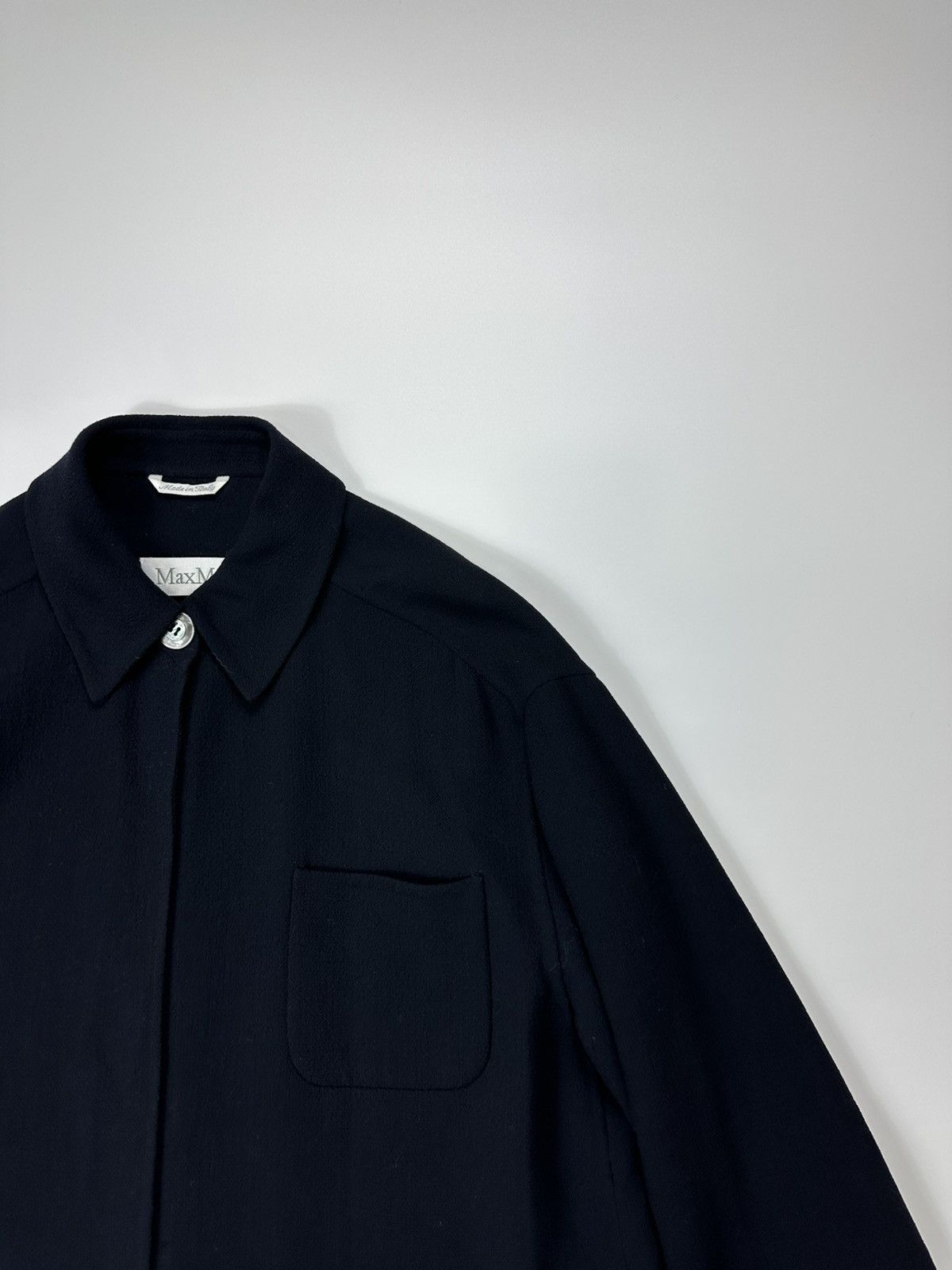 Max Mara Max Mara Wool Navy Cape Size L / US 10 / IT 46 - 5 Thumbnail
