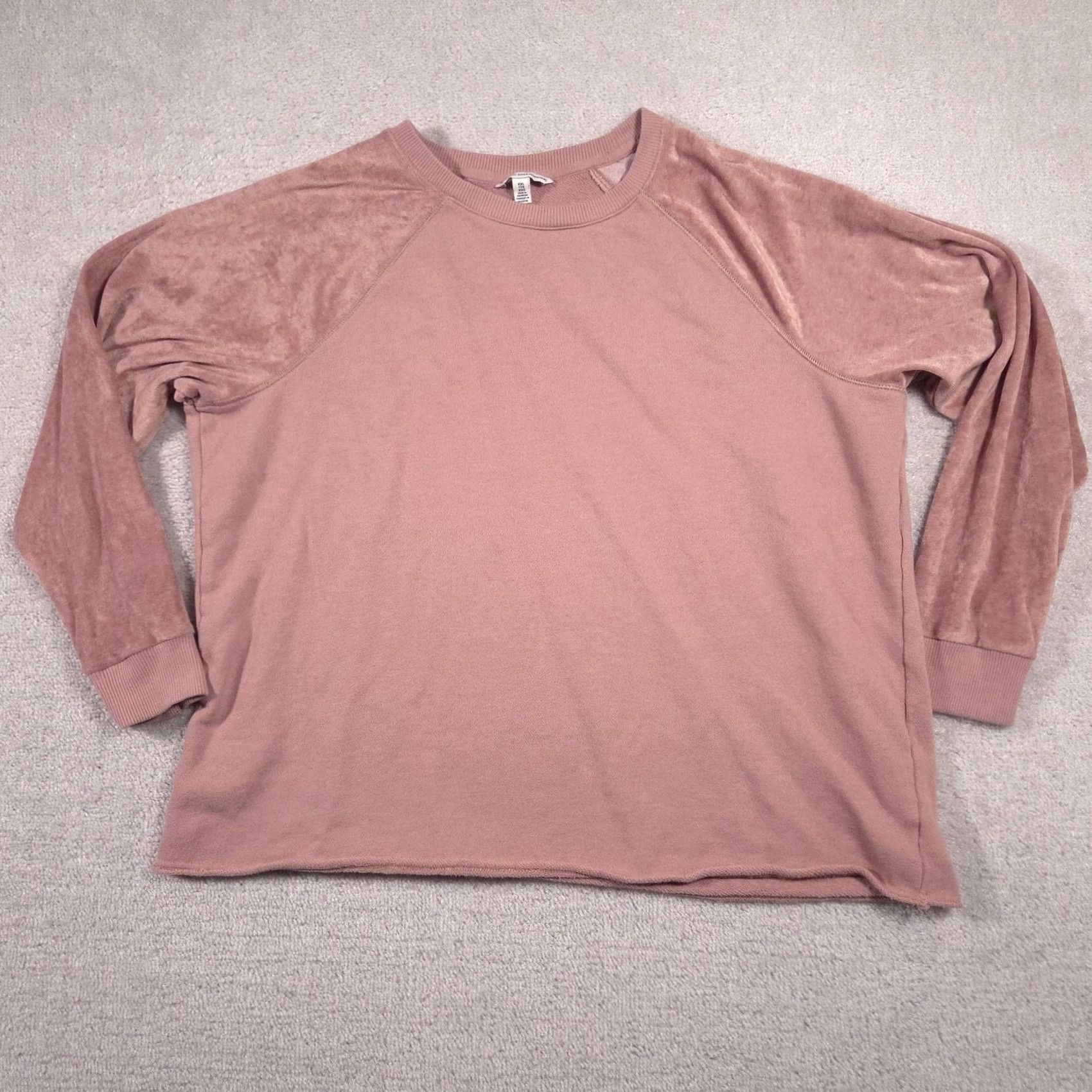 American Eagle Outfitters VINTAGE American Eagle Outfitters Shirt Womens XXL Pink Velour Raglan Sleeve Crewneck Size XXL / US 16-18 / IT 52-54 - 2 Thumbnail