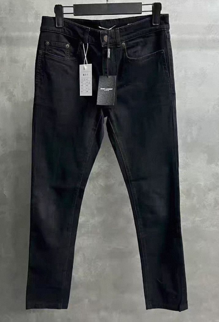 Saint Laurent Paris Saint Laurent Paris Cat beard pleated micro-brushed wax je Size US 28 / EU 44 - 1 Thumbnail