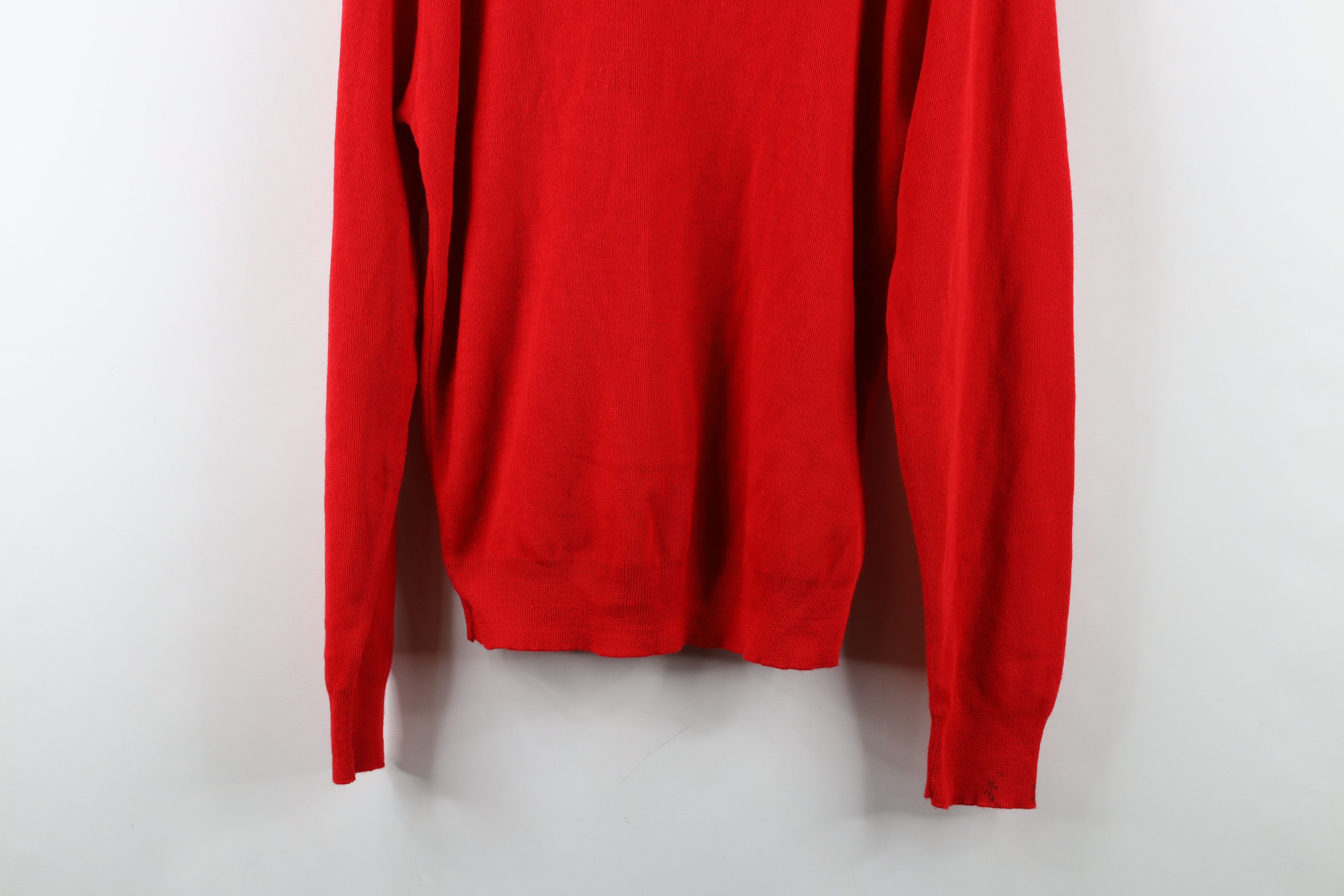 Vintage Vintage 70s Streetwear Soft Knit V-Neck Sweater Red USA Size US S / EU 44-46 / 1 - 14 Thumbnail