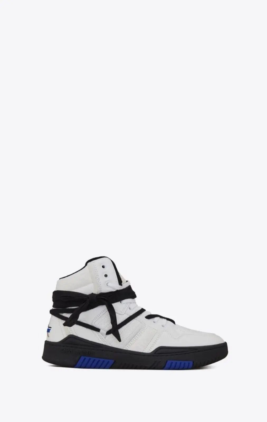 Saint Laurent Paris o1b1hav110125 692317 Smith Hi-Top Sneakers Grained Leather Size US 12 / IT 42 - 1 Thumbnail