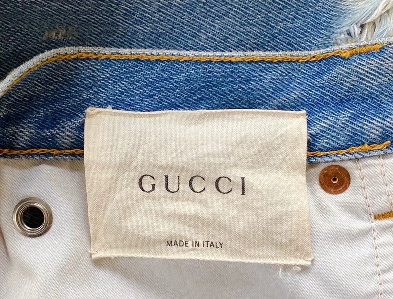 Gucci Gucci Size OS Blue roof-hole denim shorts size OS 2502-Ne Size US 28 / EU 44 - 5 Thumbnail