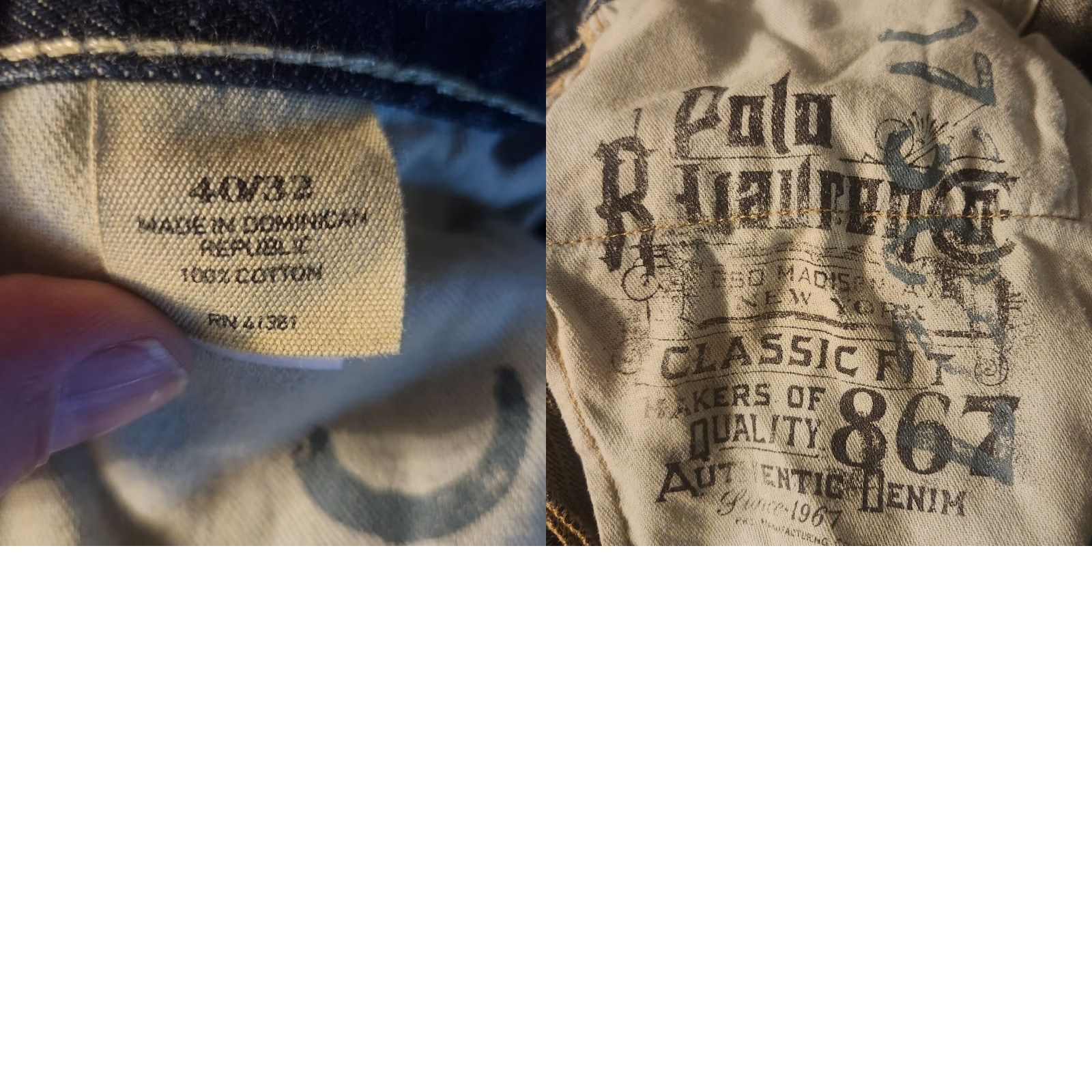 Polo Ralph Lauren Polo Ralph Lauren Jeans Men's 40X32 Blue 867 Classic Fit Denim Jeans Men Regular Blue 5-Pocket Preppy Vintage: No Size US L / EU 52-54 / 3 - 9 Thumbnail