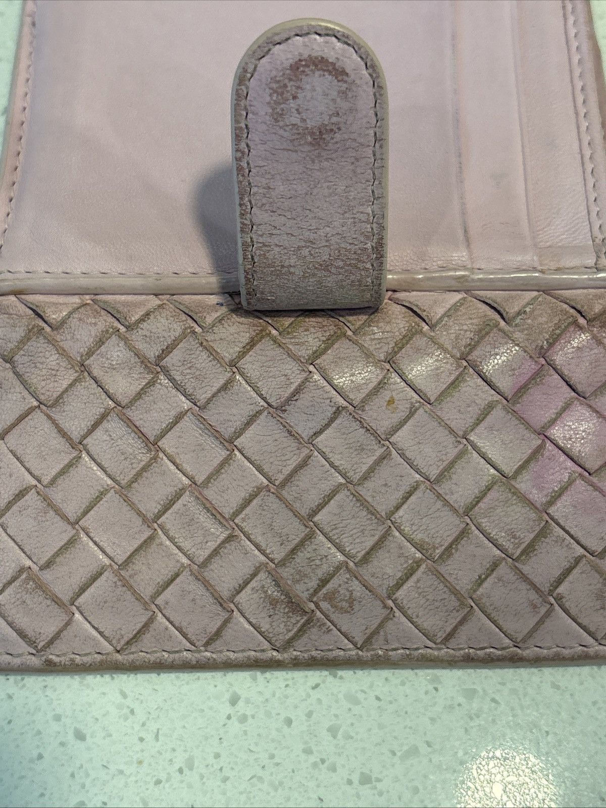 Bottega Veneta Bottega Veneta Pink Leather Woven Wallet Bi Fold Card Holder Size ONE SIZE - 7 Thumbnail