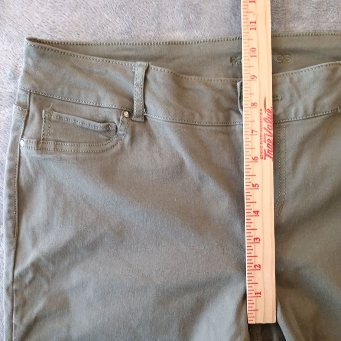 Vintage Maurices Ankle Pants Womens XL Short Green Stretch 34x26 Mid Rise Shirt? Size 40" / US 18 - 4 Thumbnail