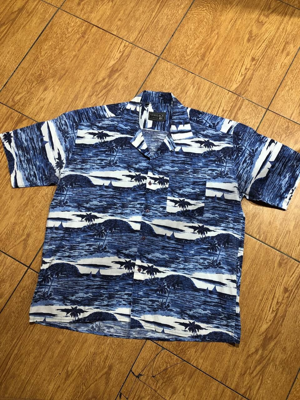 Versace Jeans Couture Vintage VERSACE Italy Hawaiian Shirt Rare Versace Size US XXL / EU 58 / 5 - 10 Thumbnail