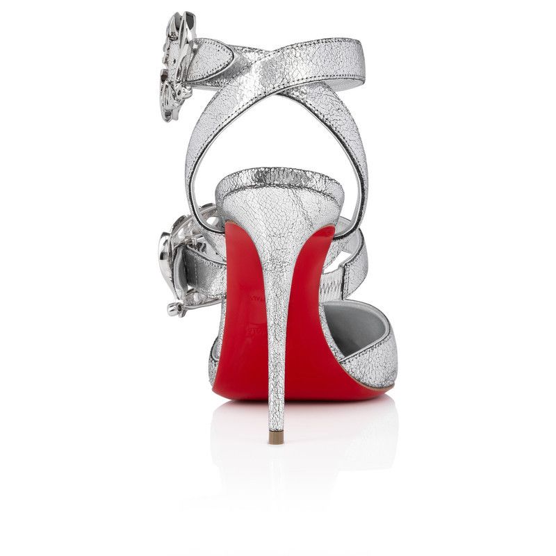 Christian Louboutin os11x0526 Giddylina Laminated 100mm Pumps in Silver Size US 7 / IT 37 - 3 Thumbnail