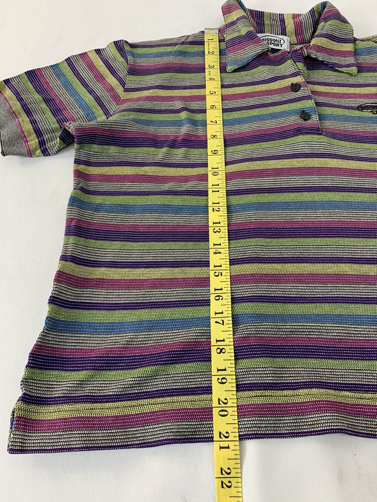 Missoni 90s Missoni Sport Italian Striped Multicolour Polo Tee Size US L / EU 52-54 / 3 - 10 Thumbnail
