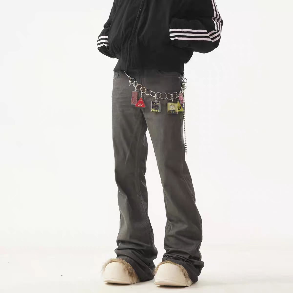 Japanese Brand × Jean Vintage style washed smoke grey micro flare jeans Size US 32 / EU 48 - 2 Thumbnail