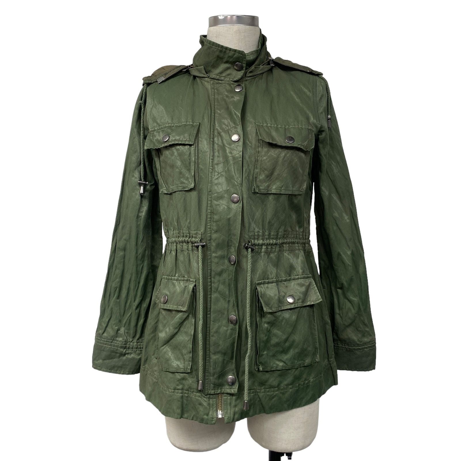 Joie Joie Green Vera Jane Anorak Utility Zip Front Jacket Size S / US 4 / IT 40 - 1 Thumbnail