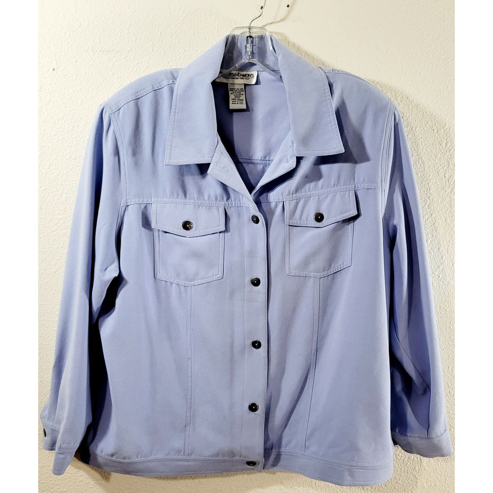 Other Draper's & Damon's Periwinkle Blue Purple Button Jacket L Size L / US 10 / IT 46 - 5 Thumbnail