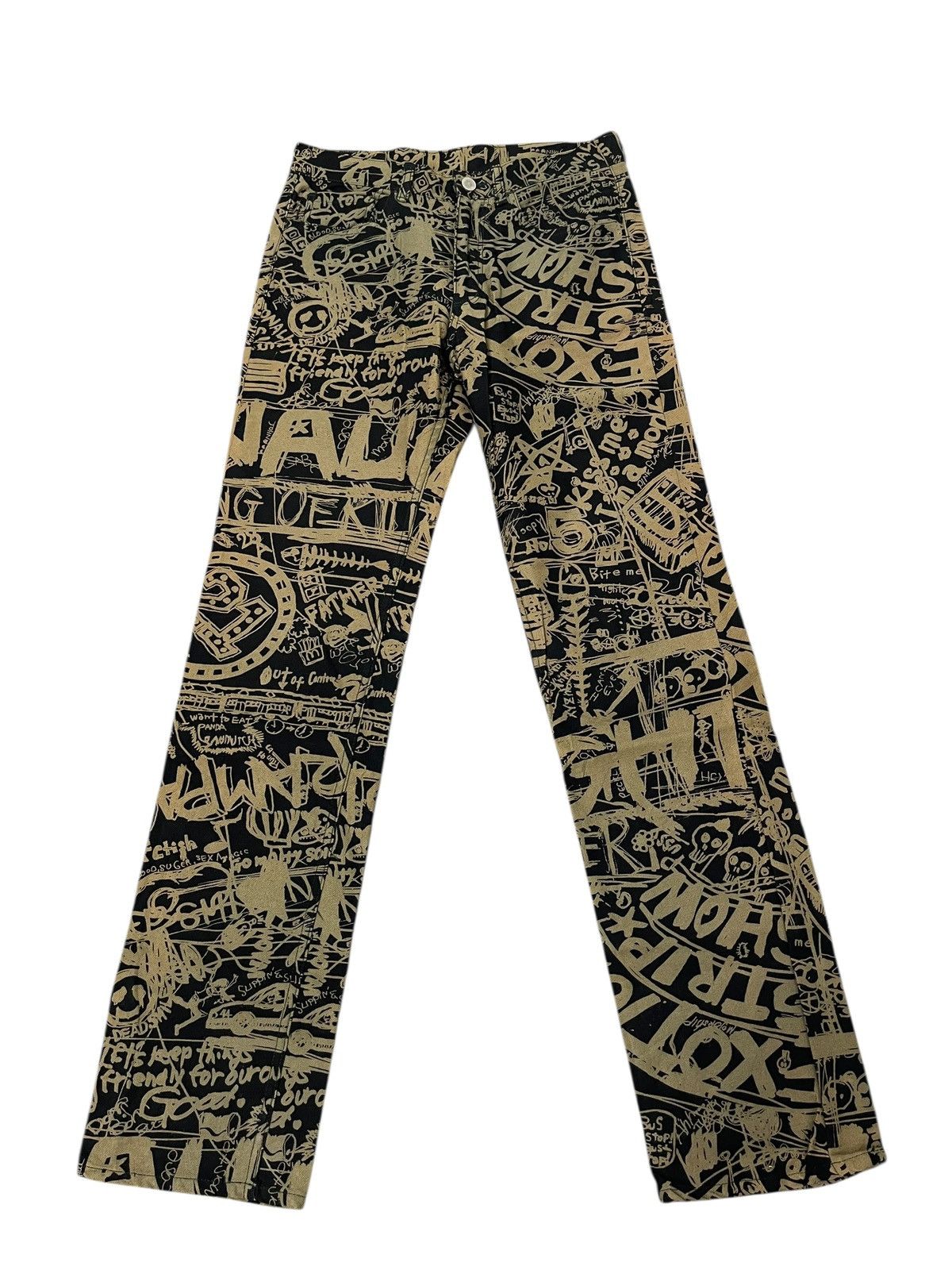 Japanese Brand Slim Jeans World Wide Love Japan Pop Art 4🟦0 Size US 29 - 1 Thumbnail
