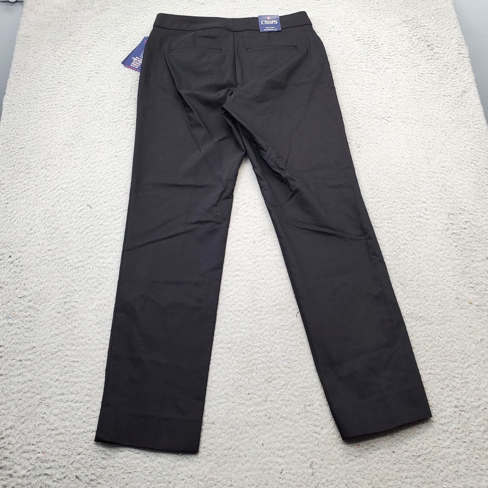 Chaps Chaps Womens Size 4 Black Solid Short Length Pants Slim Fitted Mid Rise Ankle Straight 27.5 Inseam SS Size 27" / US 4 / IT 40 - 2 Thumbnail