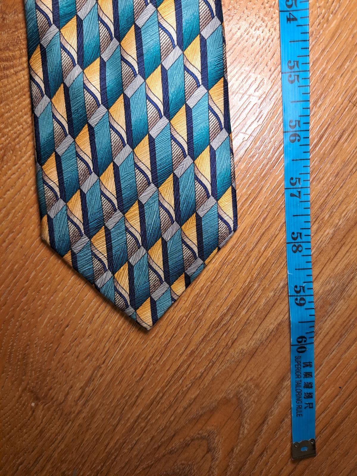 Lands' End Lands End Silk Tie Multicolor Geometric Handmade in USA Size ONE SIZE - 6 Thumbnail