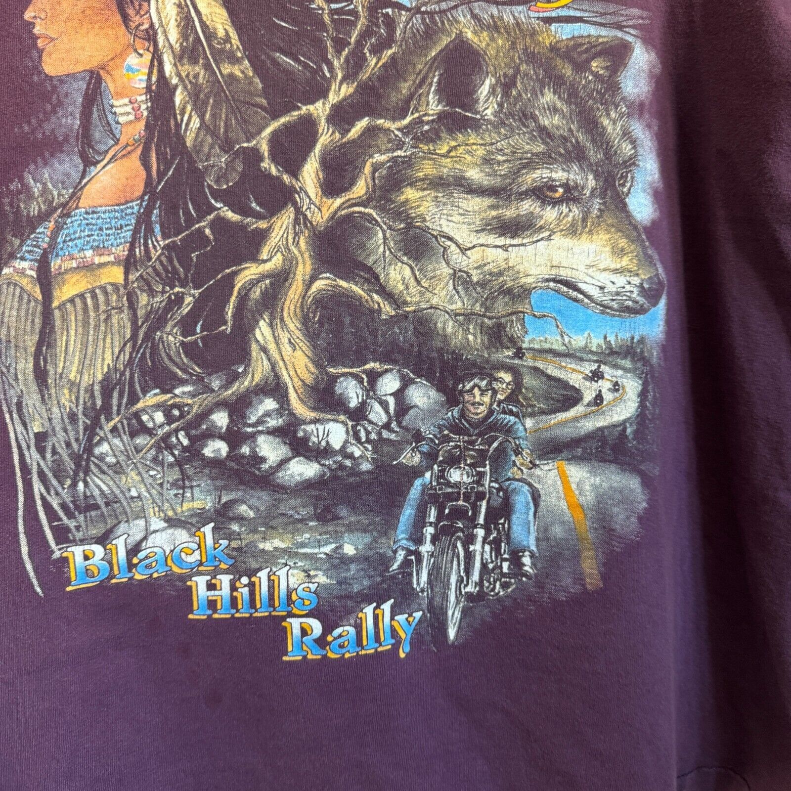 Harley Davidson × Vintage Vintage 1996 90s Sturgis Biker 3D Emblem Black Hills T-Shirt Size US L / EU 52-54 / 3 - 8 Thumbnail