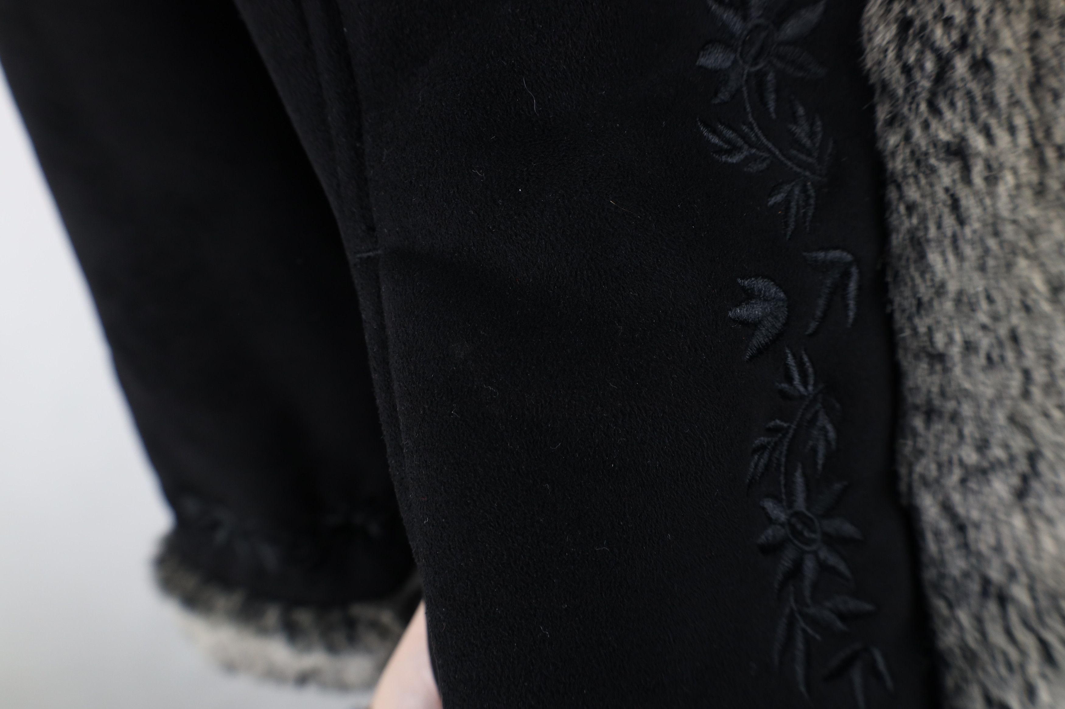 L.L. Bean × Vintage Vintage LL Bean Flower Pennylane Plush Jacket Black Size M / US 6-8 / IT 42-44 - 7 Thumbnail