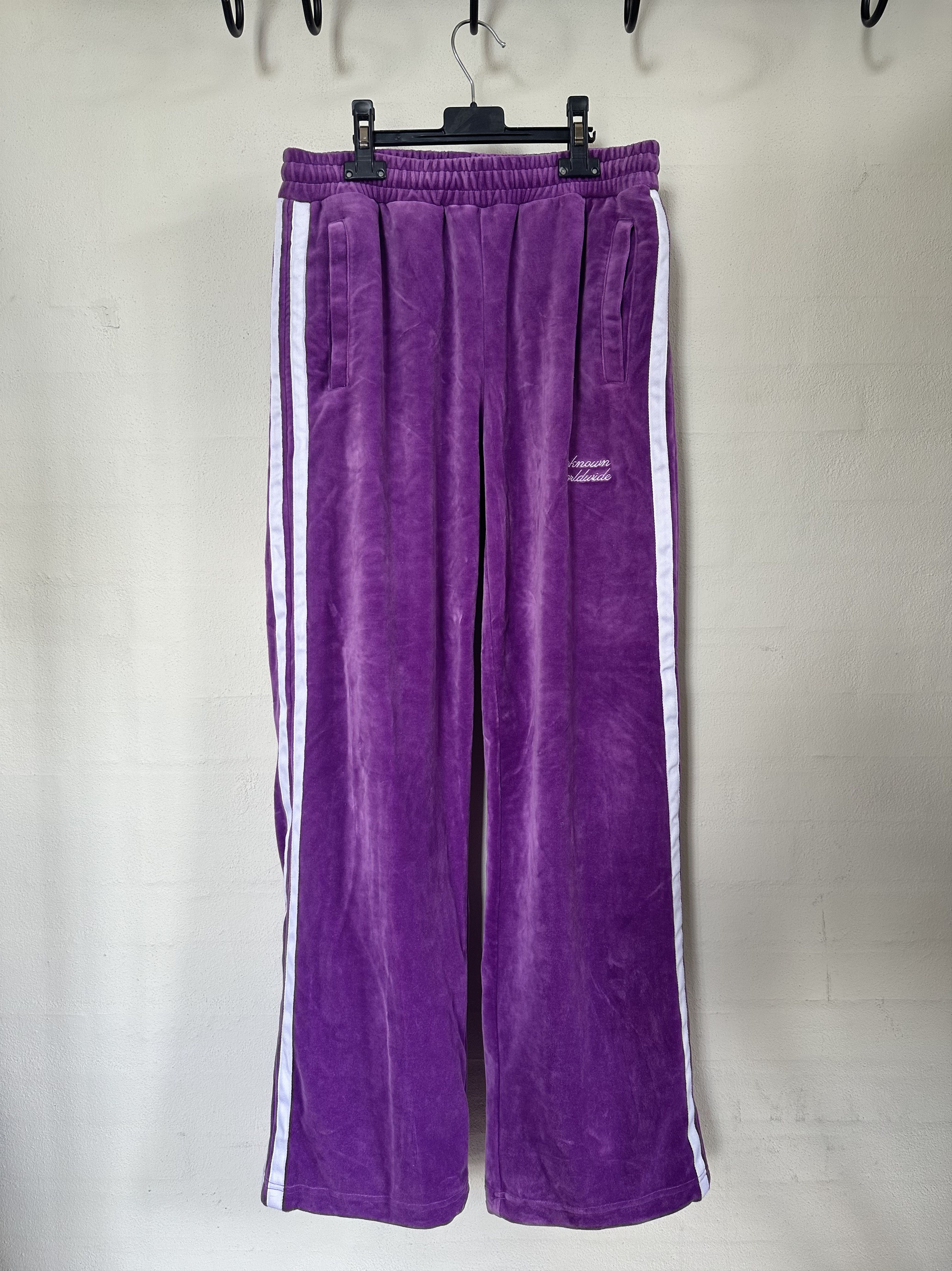 Unknown London Velour Track Pants Size US 29 - 2 Thumbnail
