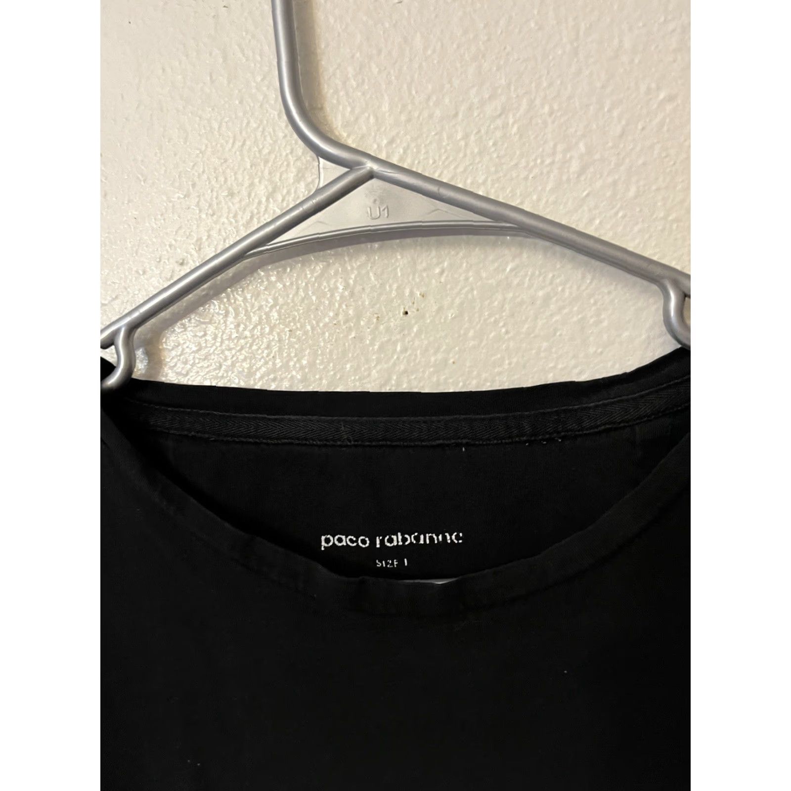Paco Rabanne Paco Rabanne Shirt Mens L Black Solid Casual Designer Short Sleeve Shirt Mens Size US L / EU 52-54 / 3 - 3 Thumbnail