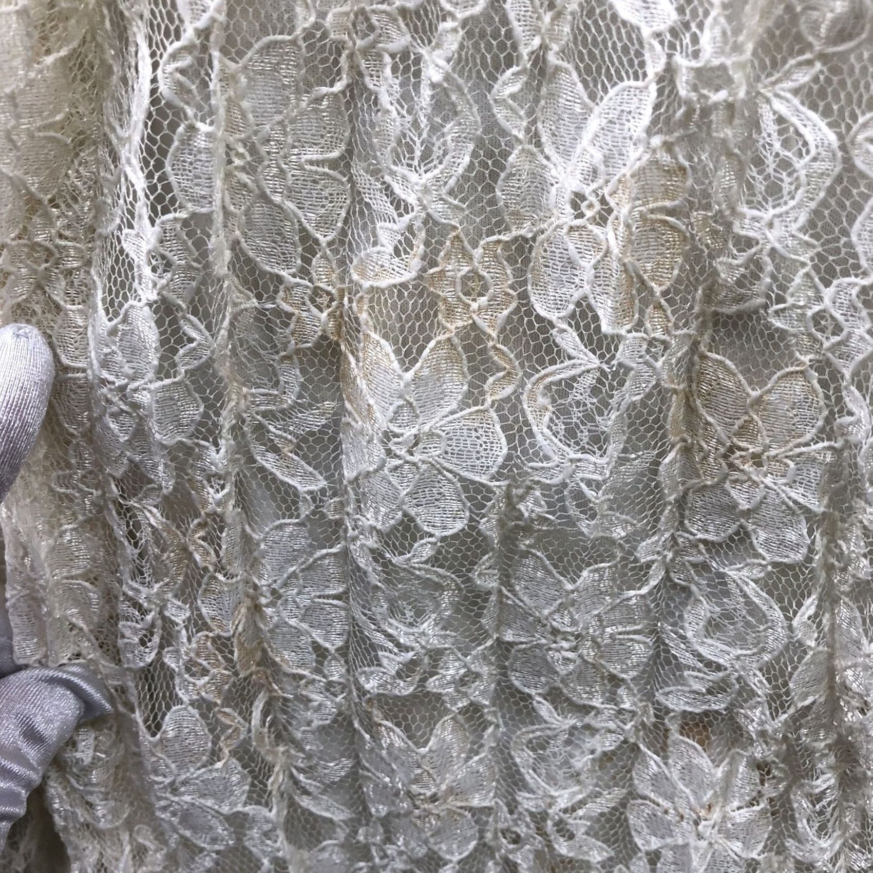 Vintage VINTAGE Sara Babs All Lace Dress Womens S Ivory 3/4 Sleeve Midi A-Line 1980s Vintage Hipster Boho Victorian Size S / US 4 / IT 40 - 3 Thumbnail