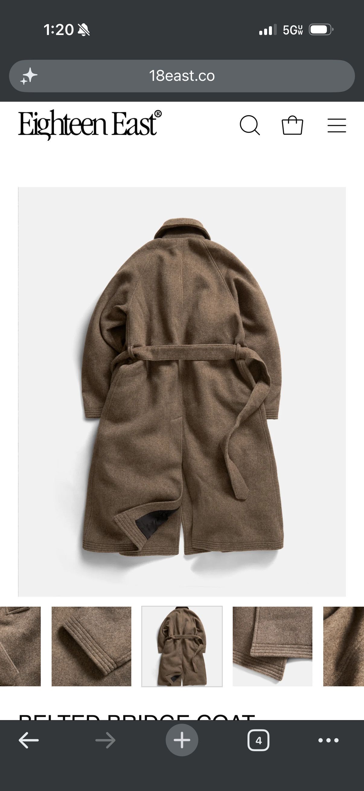 18 East Belted Bridge Coat Size US S / EU 44-46 / 1 - 7 Thumbnail
