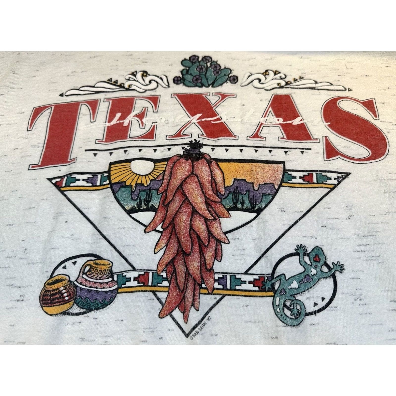 Vintage VINTAGE Oneita T-Shirt Men L Gray 90s Houston Texas Chili’s San Segal 1992 Size US L / EU 52-54 / 3 - 5 Thumbnail