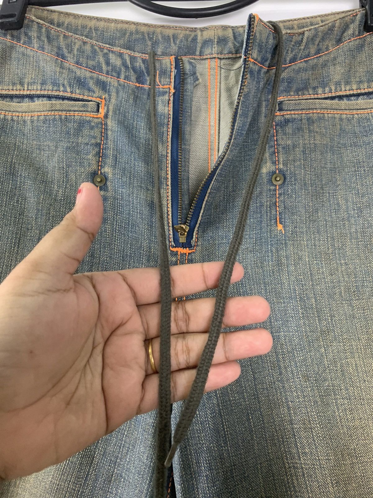 Japanese Brand Frap Bois distressed denim Size 22" - 9 Thumbnail