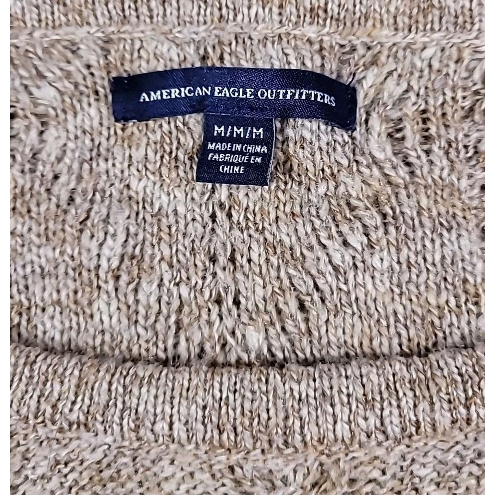 American Eagle Outfitters Beige Knit Sweater Blouse M Romantic Y2K Soft Girl Cozy Chic Size M / US 6-8 / IT 42-44 - 5 Thumbnail